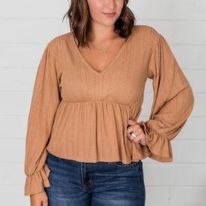 Pink Lily Babydoll Blouse